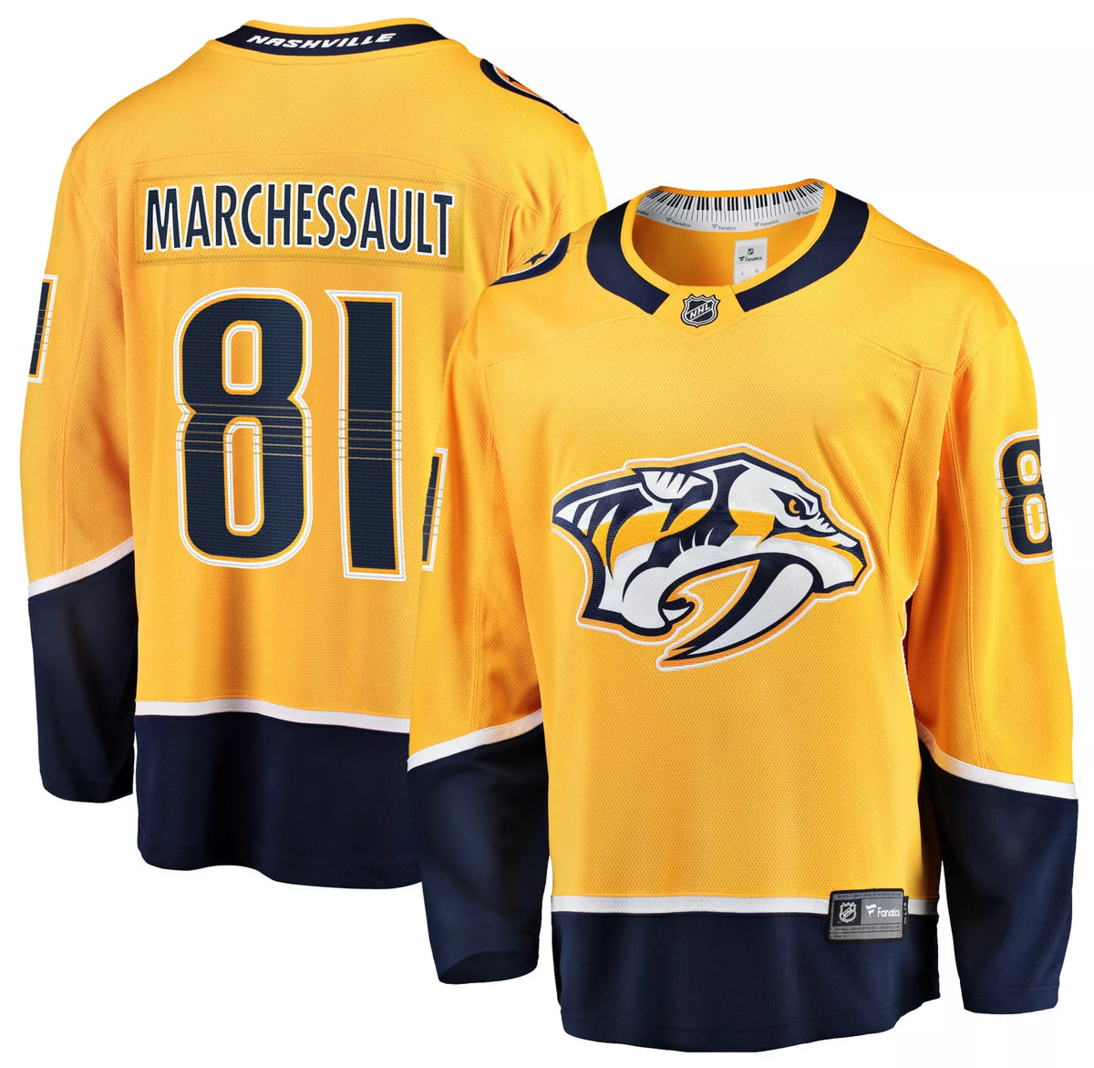 NHL Men's Nashville Predators Jonathan Marchessault #81 Breakaway 2024-2025 Home Replica Jersey