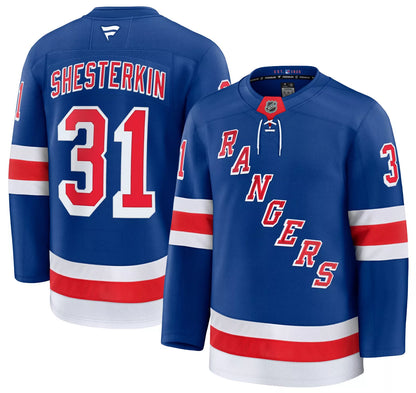 NHL Men's New York Rangers Igor Shesterkin #31 Blue Premium Authentic Home Jersey