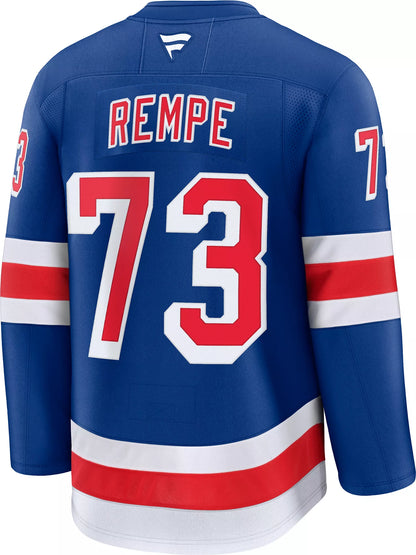 NHL Men's New York Rangers Matt Rempe #73 Blue Home Premium Authentic Jersey