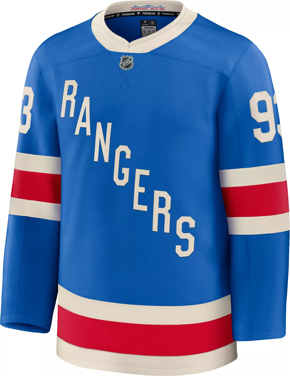 NHL Men's New York Rangers Mika Zibanejad #93 Blue Alternate Authentic Jersey