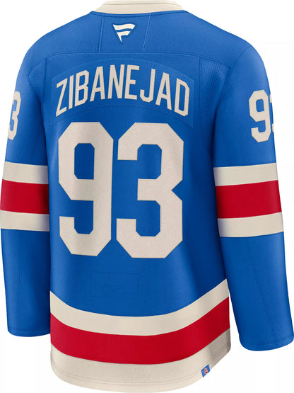 NHL Men's New York Rangers Mika Zibanejad #93 Blue Alternate Authentic Jersey
