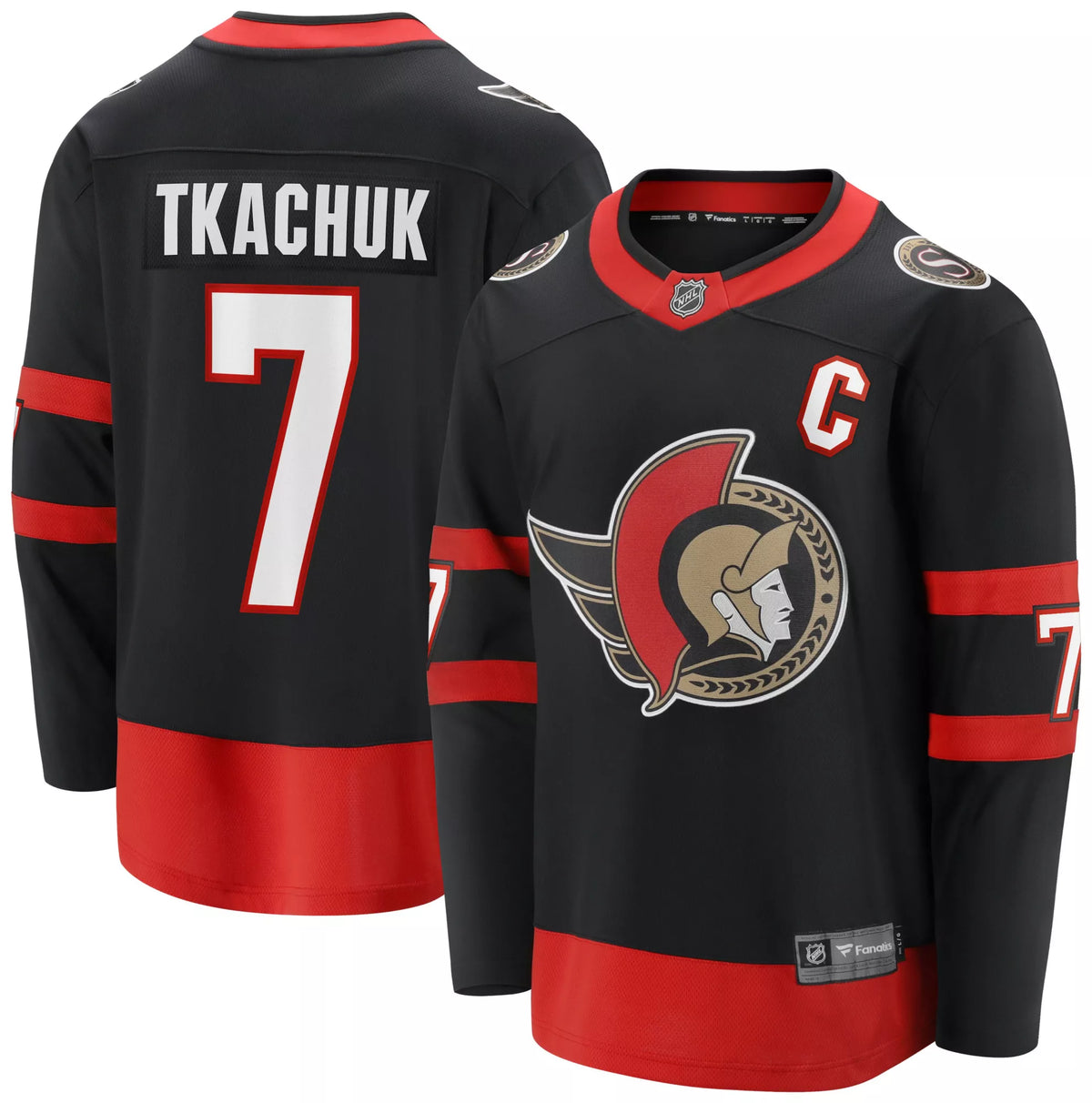 NHL Men's Ottawa Senators Brady Tkachuk #7 Home Breakaway Replica Jersey