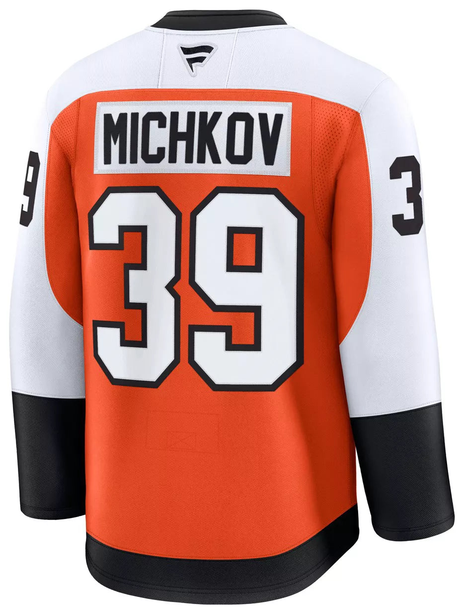 NHL Men's Philadelphia Flyers Matvei Michkov #39 Orange Premium Authentic Home Jersey