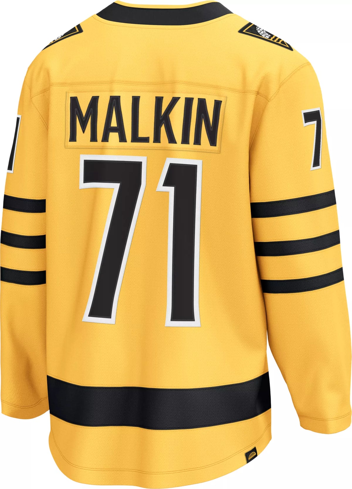 NHL Men's Pittsburgh Penguins Evgeni Malkin #71 Gold Breakaway Replica Alternate Jersey