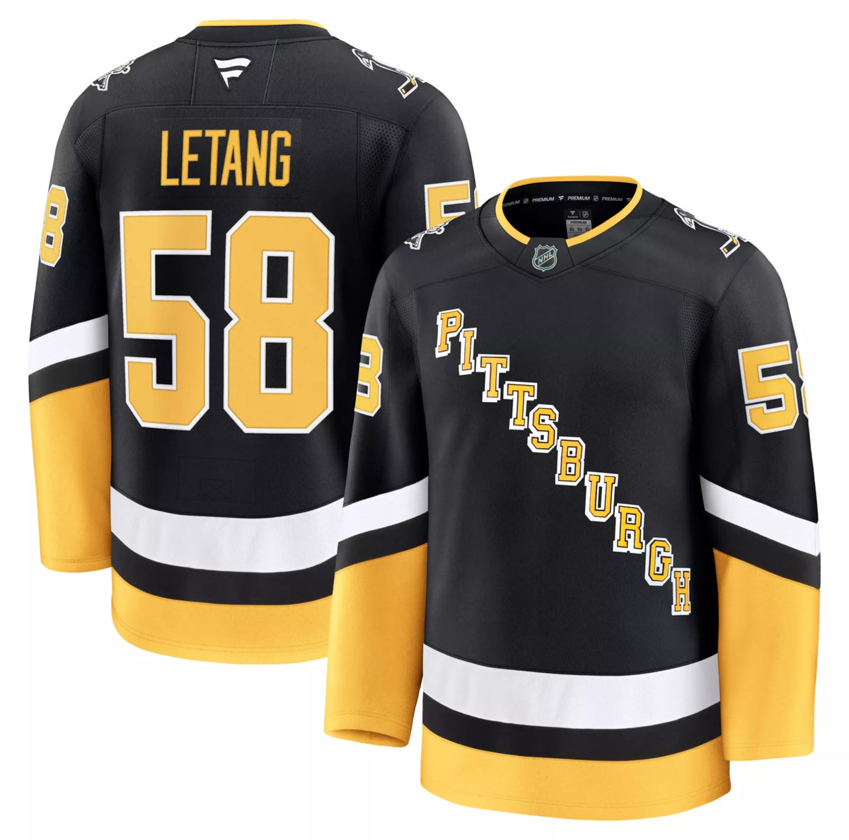 NHL Men's Pittsburgh Penguins Kris Letang #58 Black Alternate Jersey