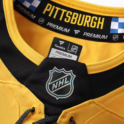 NHL Men's Pittsburgh Penguins Kris Letang #58 Yellow Authentic Alternate Jersey