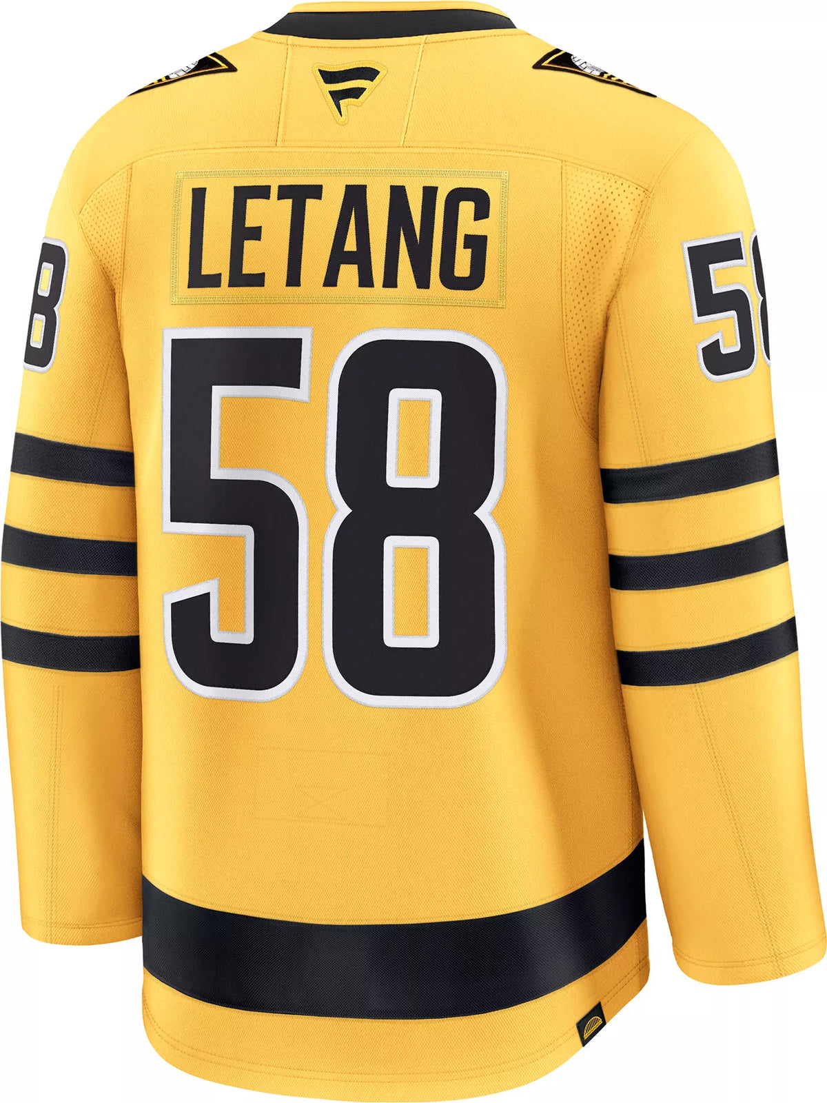 NHL Men's Pittsburgh Penguins Kris Letang #58 Yellow Authentic Alternate Jersey