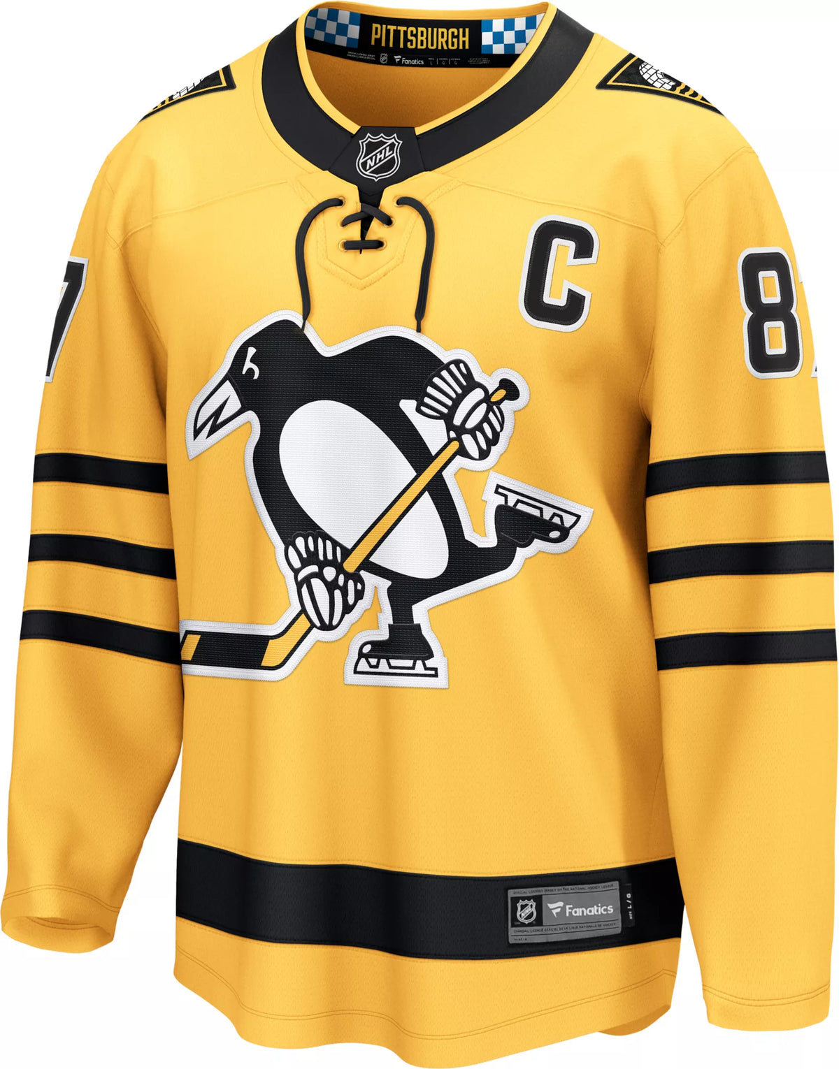 NHL Men's Pittsburgh Penguins Sidney Crosby #87 Gold Breakaway Replica Alternate Jersey