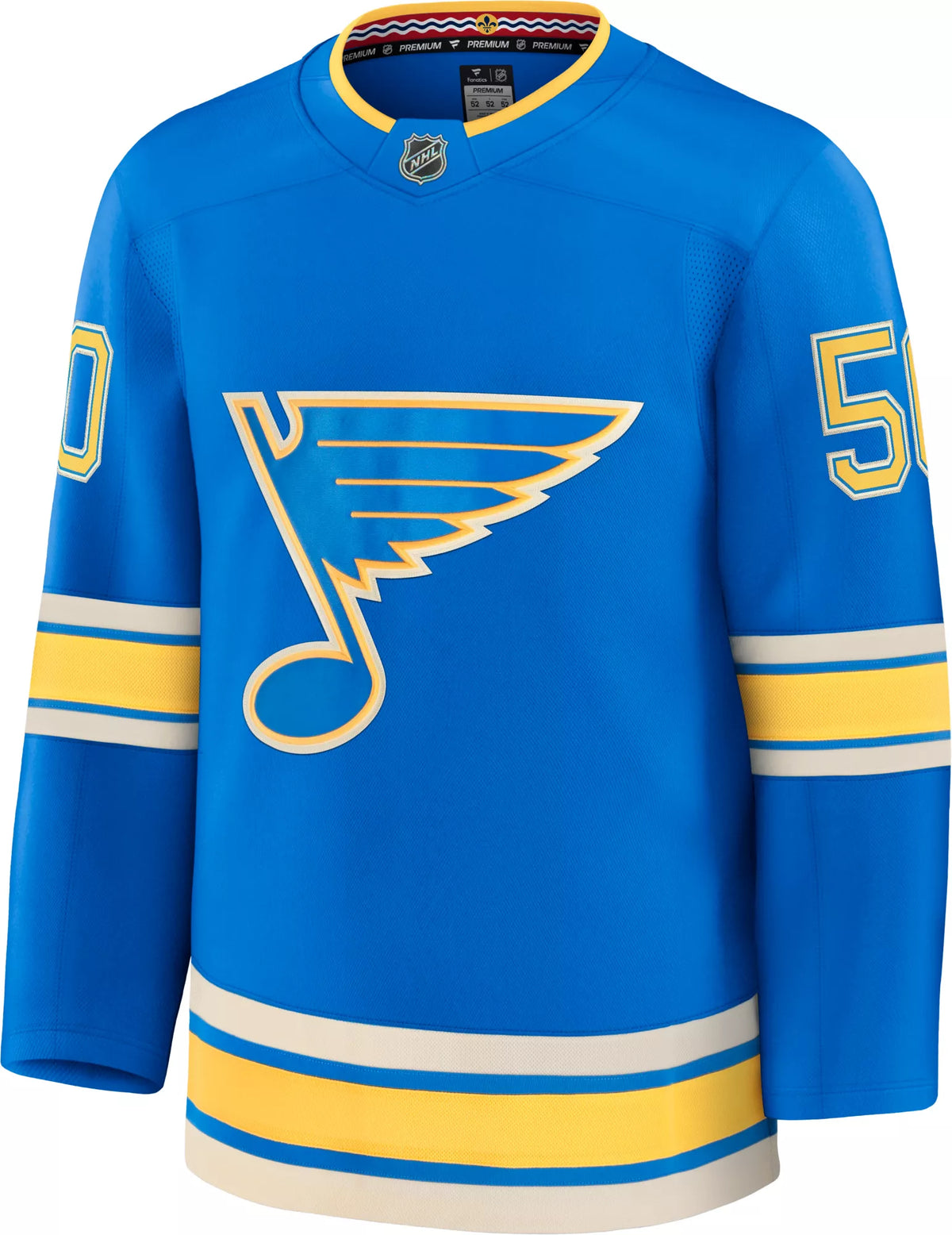 NHL Men's St. Louis Blues Jordan Binnington #50 2024-2025 Premium Authentic Alternate Jersey