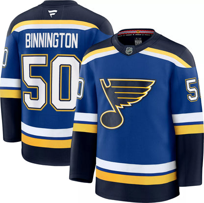 NHL Men's St. Louis Blues Jordan Binnington #50 2024-2025 Premium Authentic Home Jersey