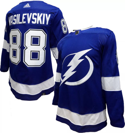 NHL Men's Tampa Bay Lightning Andrei Vasilevskiy #88 2024-2025 Premium Authentic Blue Home Jersey