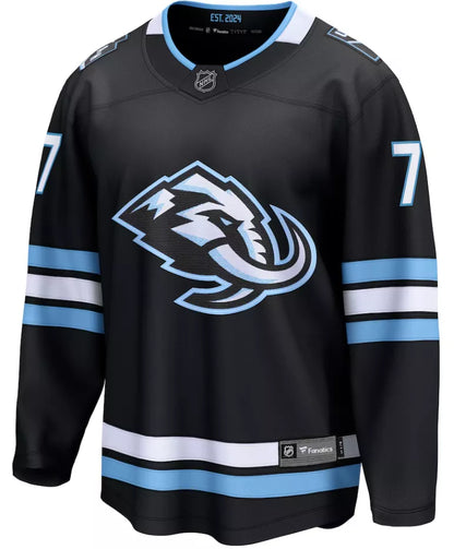 NHL Men's Utah Mammoth Black JJ Peterka #77 Home Breakaway Replica Jersey