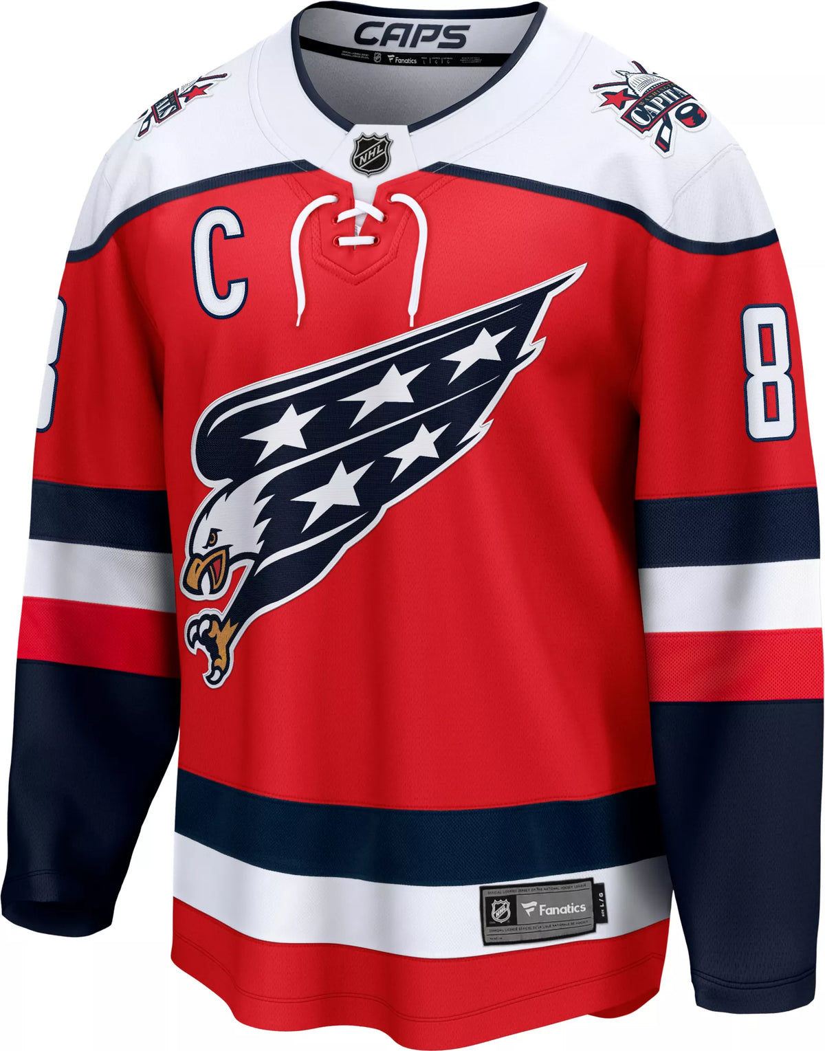 NHL Men's Washington Capitals Alex Ovechkin #8 Red Breakaway Replica Alternate Jersey