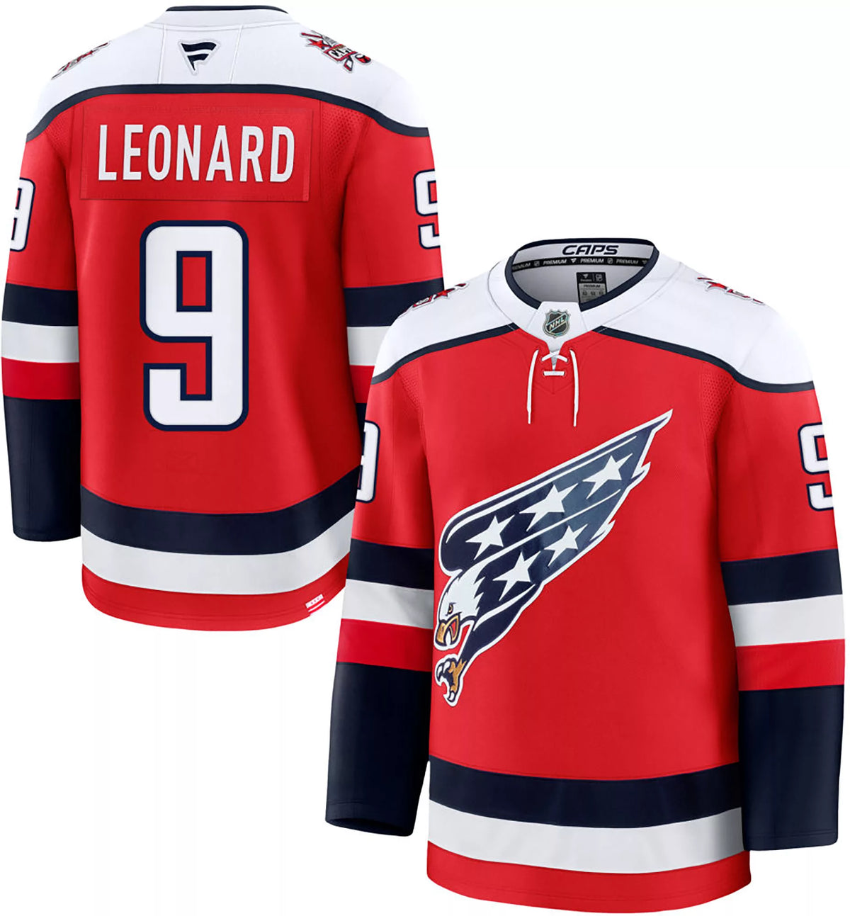 NHL Men's Washington Capitals Ryan Leonard #9 Red Authentic Alternate Jersey