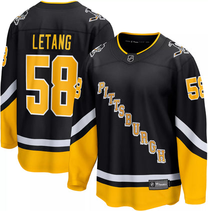 NHL Pittsburgh Penguins Kris Letang #58 Breakaway Alternate Replica Jersey