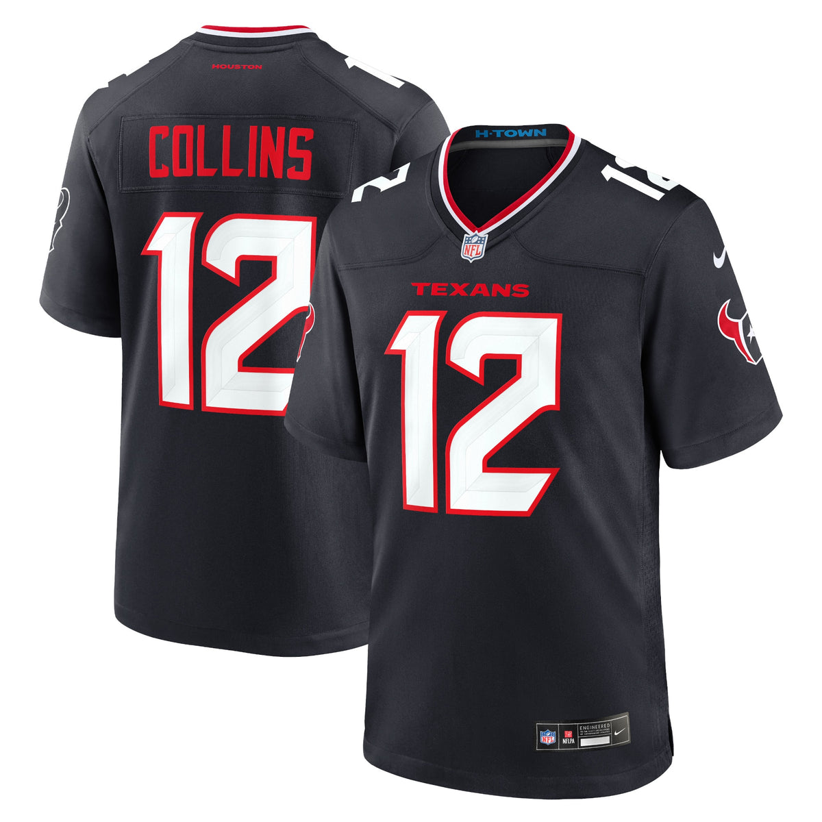 Nico Collins Houston Texans Nike Game Jersey Navy