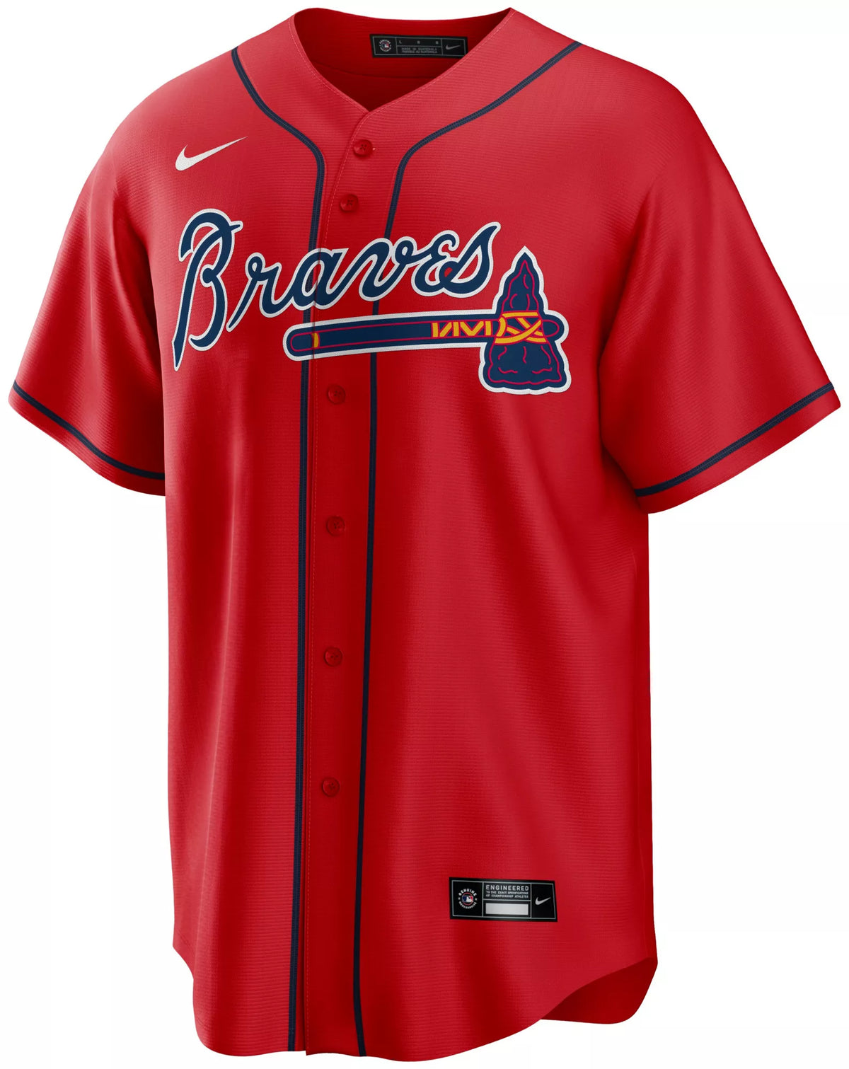 Nike Adult Atlanta Braves Red Spencer Strider #99 Replica Jersey