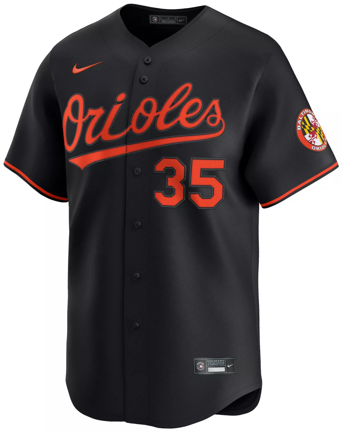 Nike Adult Baltimore Orioles Adley Rutschman #35 Black Limited Jersey