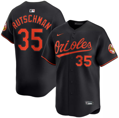 Nike Adult Baltimore Orioles Adley Rutschman #35 Black Limited Jersey