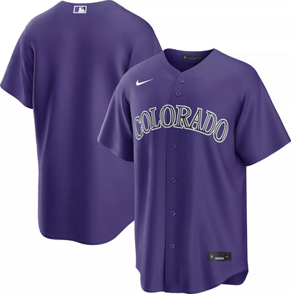 Nike Adult Colorado Rockies Purple Blank Alternate Replica Jersey