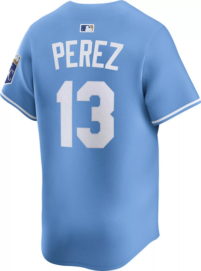 Nike Adult Kansas City Royals Salvador Perez #12 Blue Limited Jersey