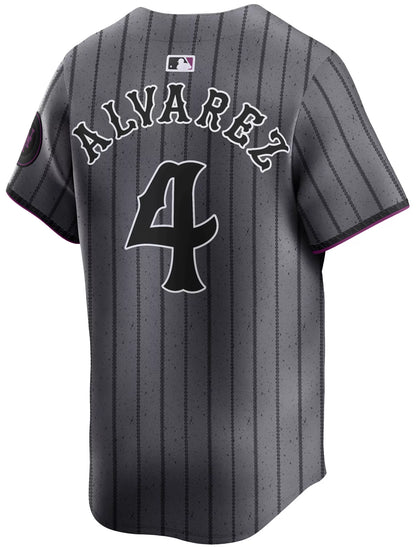 Nike Adult New York Mets City Connect Grey Francisco Alvarez #4 Limited Jersey