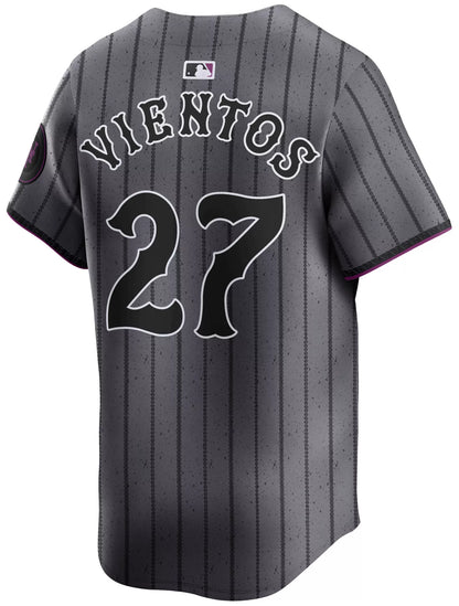Nike Adult New York Mets City Connect Grey Mark Vientos #27 Limited Jersey