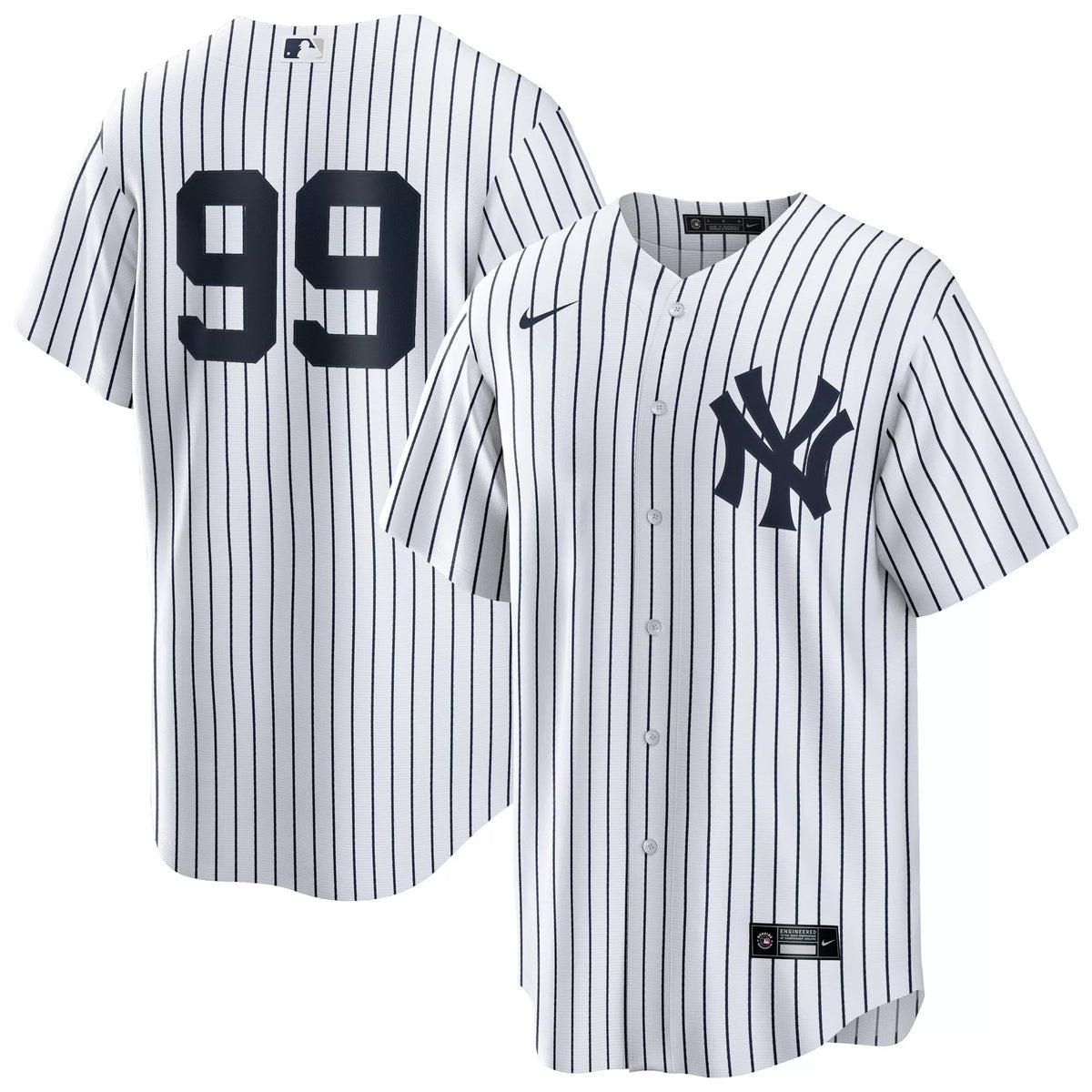 Nike Adult New York Yankees Aaron Judge #99 White Replica Jersey