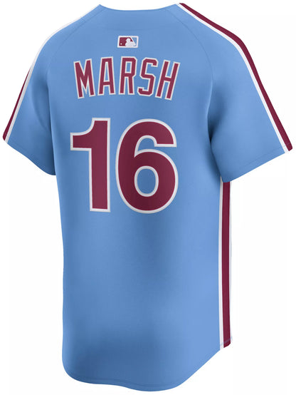 Nike Adult Philadelphia Phillies Brandon Marsh #16 Light Blue Limited Jersey
