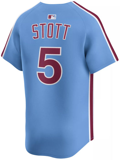 Nike Adult Philadelphia Phillies Bryson Stott #5 Light Blue Limited Jersey