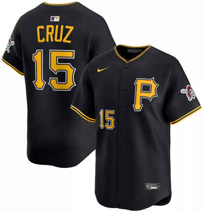 Nike Adult Pittsburgh Pirates Black Oneil Cruz #15 Limited Jersey
