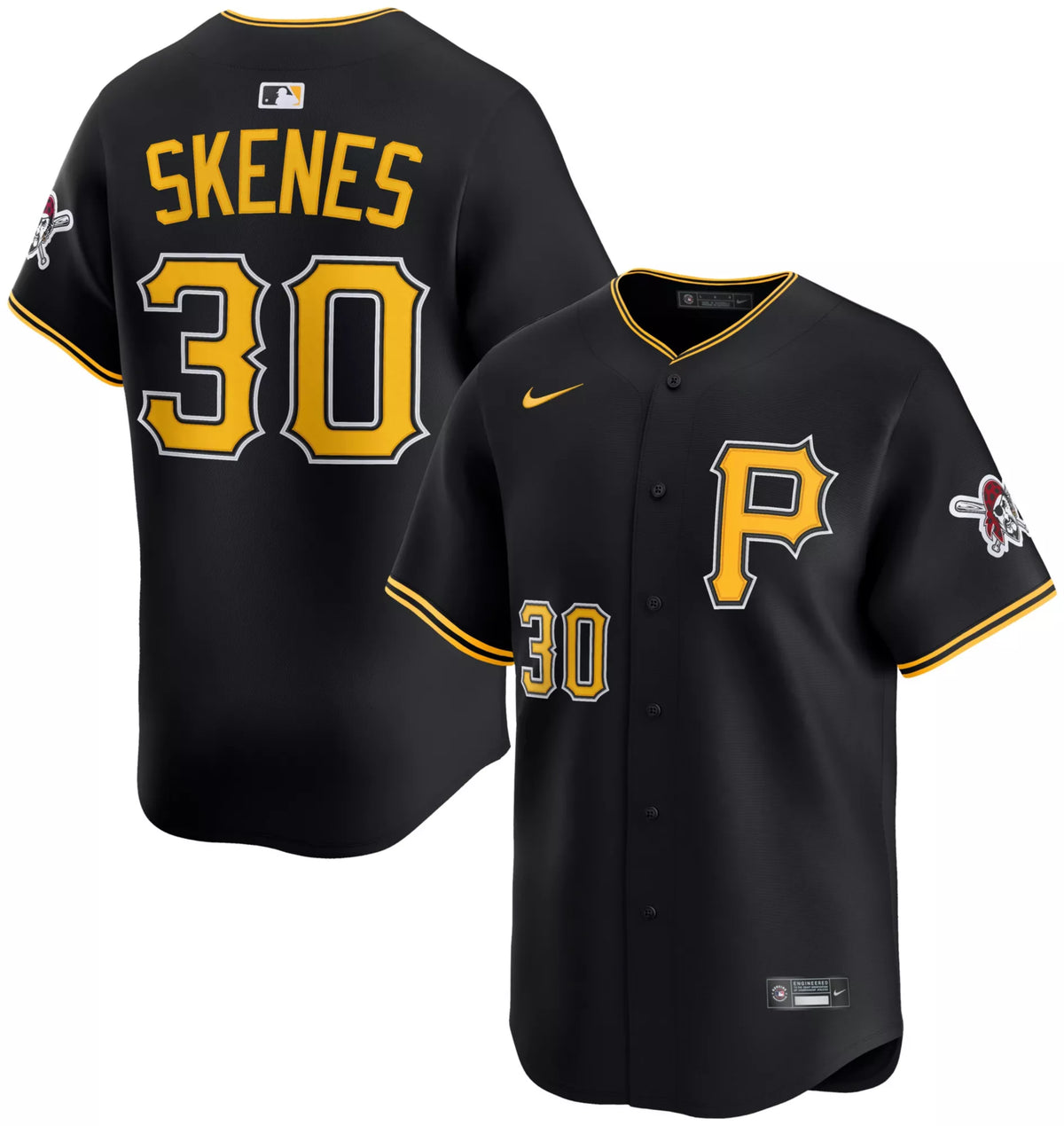 Nike Adult Pittsburgh Pirates Black Paul Skenes #30 Limited Jersey