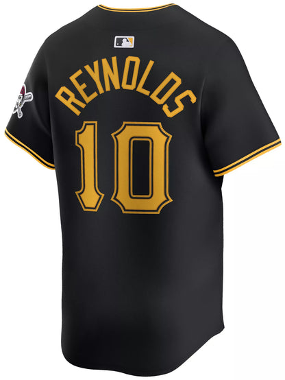 Nike Adult Pittsburgh Pirates Bryan Reynolds #10 Black Limited Jersey