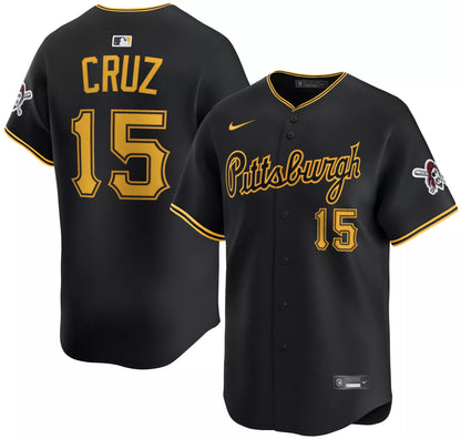 Nike Adult Pittsburgh Pirates Oneil Cruz #15 Black Limited Jersey