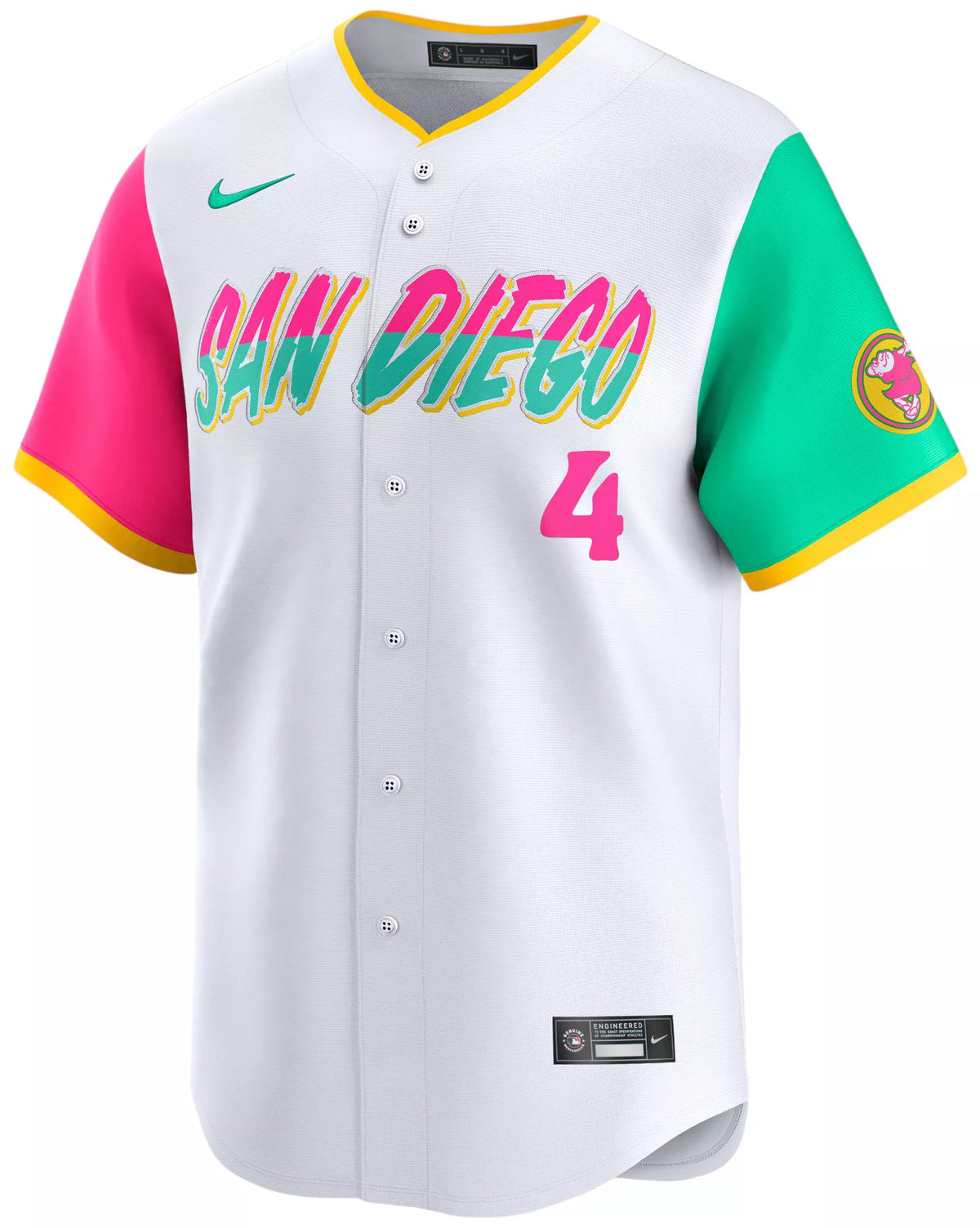 Nike Adult San Diego Padres Luis Arraez #4 City Connect White Blue Limited Jersey
