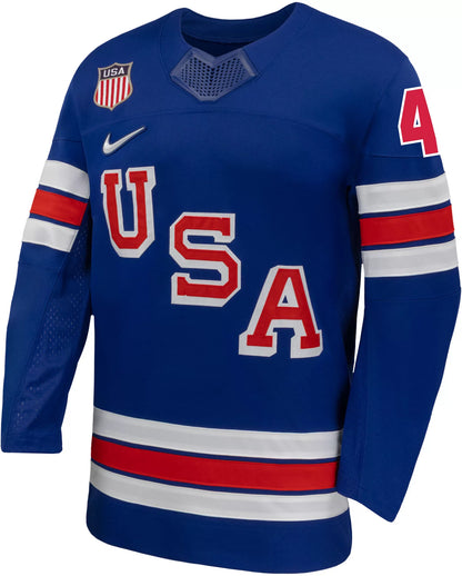 Nike Adult Team USA Blue Caroline Harvey #4 Replica Jersey