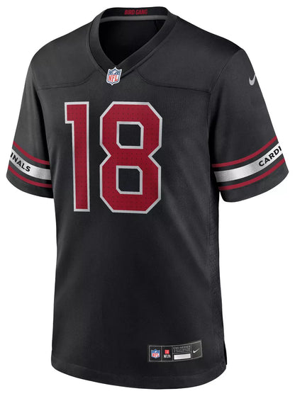 Nike Men's Arizona Cardinals Marvin Harrison Jr. #18 Black Alternate Game Jersey