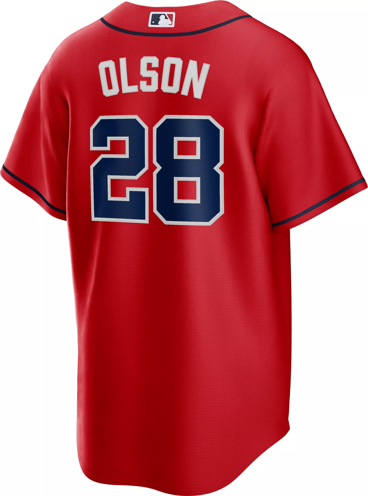 Nike Men's Atlanta Braves Matt Olson #28 Red Cool Base Jersey