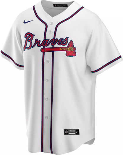 Nike Men's Atlanta Braves Ronald Acuna Jr. #13 White Cool Base Replica Jersey