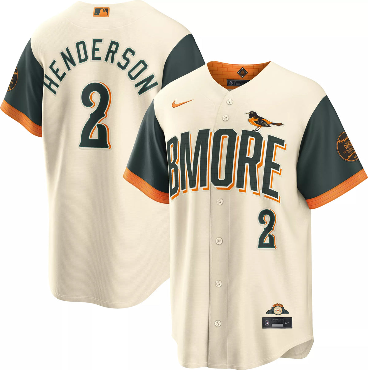 Nike Men's Baltimore Orioles Gunnar Henderson #2 2026 City Connect Stadium Jersey