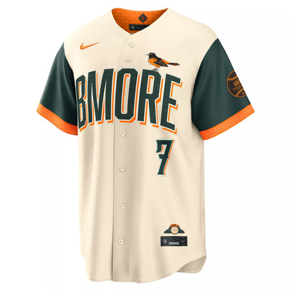 Nike Men's Baltimore Orioles Jackson Holliday #7 2026 City Connect Stadium Jersey