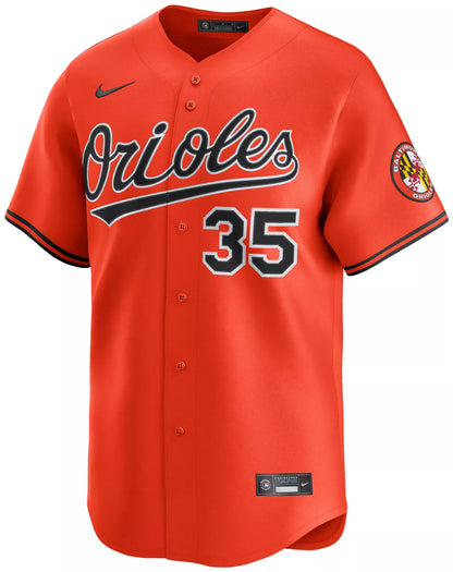 Nike Men's Baltimore Orioles Orange Adley Rutschman #35 Limited Jersey
