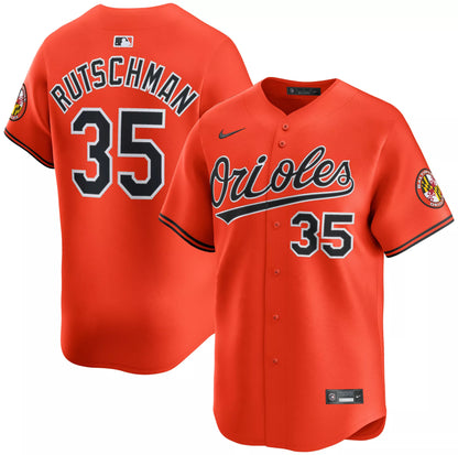 Nike Men's Baltimore Orioles Orange Adley Rutschman #35 Limited Jersey