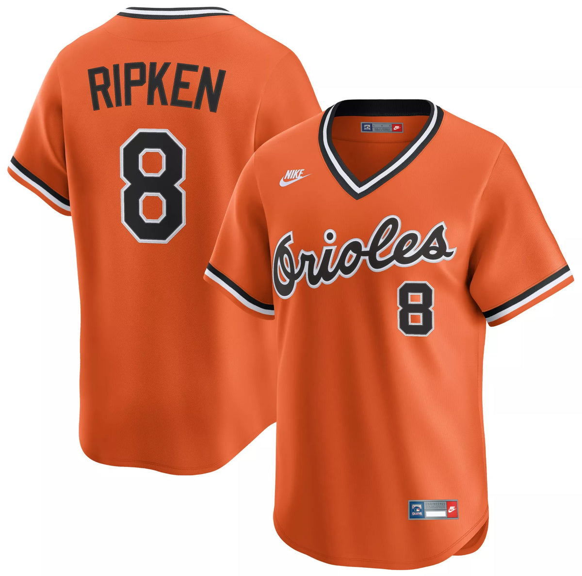 Nike Men's Baltimore Orioles Orange Cal Ripken Jr. #8 Cooperstown Limited Jersey