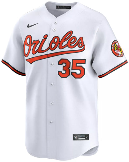 Nike Men's Baltimore Orioles White Adley Rutschman #35 Limited Jersey