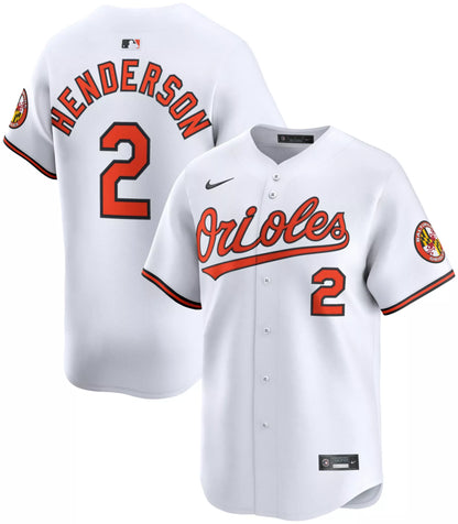 Nike Men's Baltimore Orioles White Gunnar Henderson #2 Limited Jersey