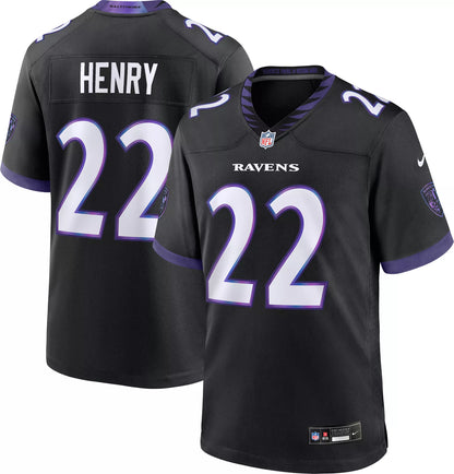 Nike Men's Baltimore Ravens Derrick Henry #22 Black Alternate Game Jersey