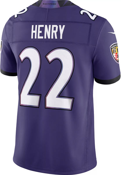 Nike Men's Baltimore Ravens Derrick Henry #22 Purple Home Limited Jersey