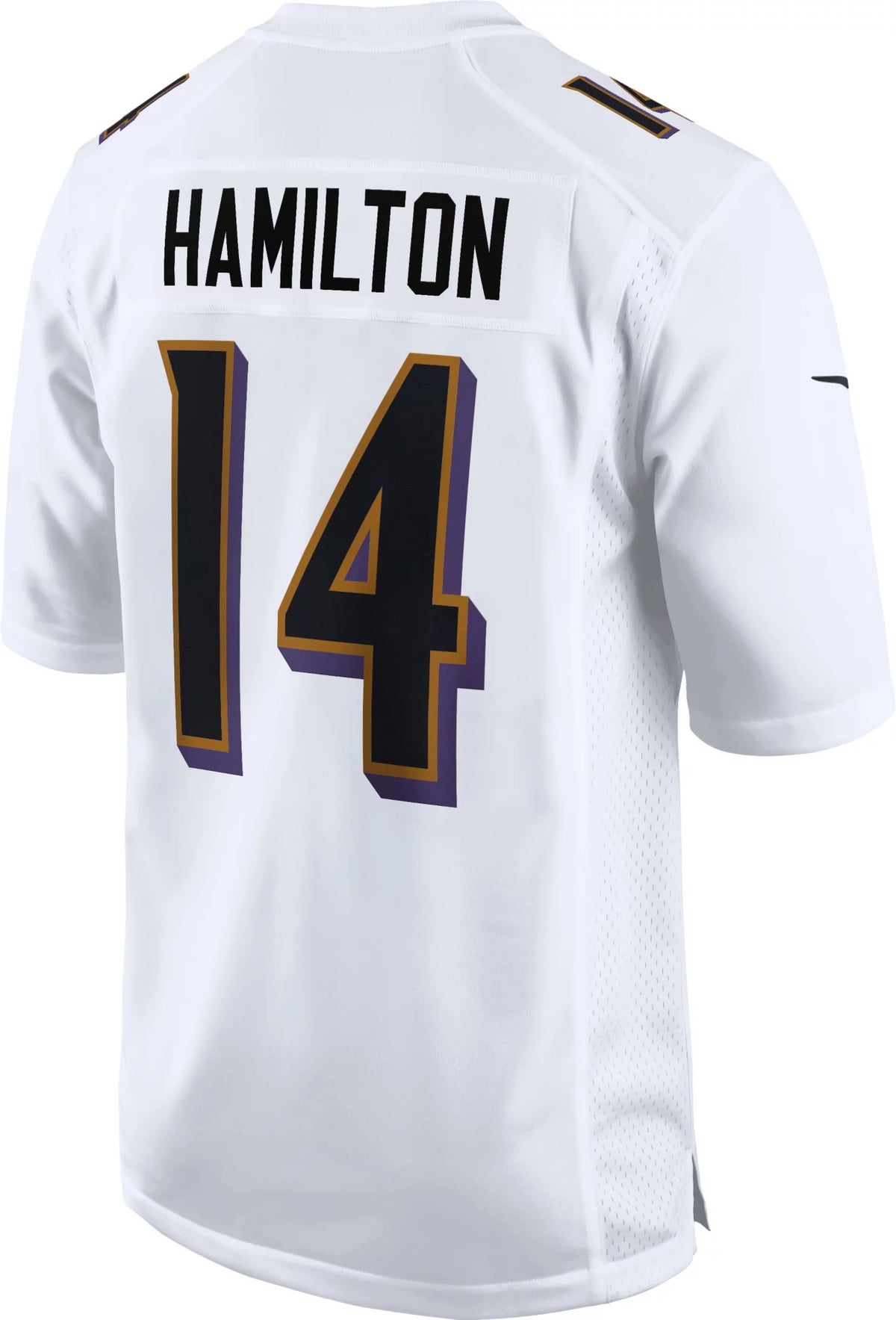 Nike Men's Baltimore Ravens Kyle Hamilton #14 Fashion White Game Jersey