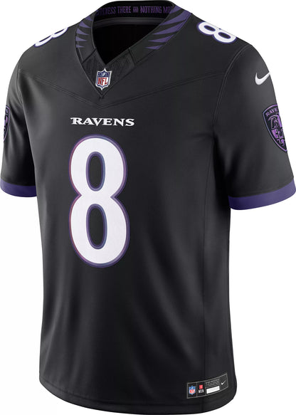 Nike Men's Baltimore Ravens Lamar Jackson #8 Black Alternate Limited Jersey